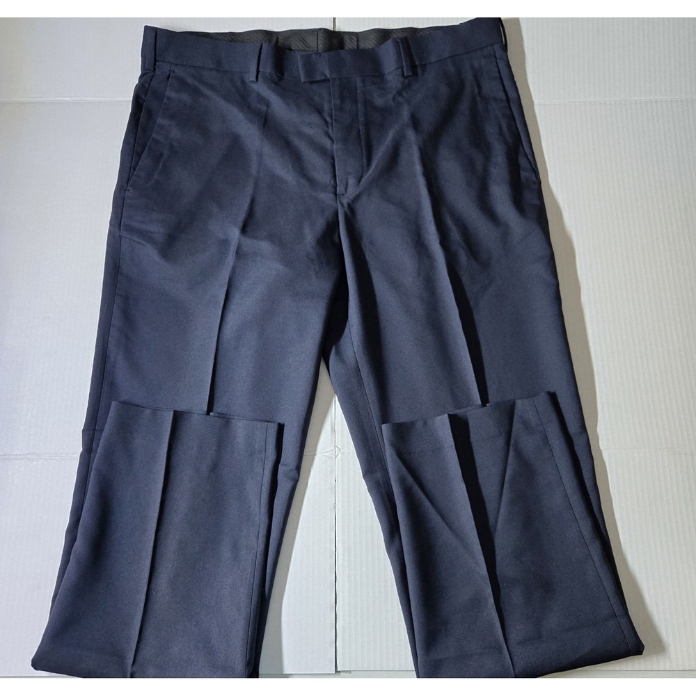 AXIST Ultra Series Mens Straight Fit Dress Pants Navy Blue‎ Wrinkle Resistant 36